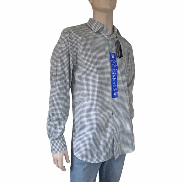 Banana Republic Dress Shirt Slim Fit Long Sleeve 100% Cotton Window pane Check - Picture 4 of 16